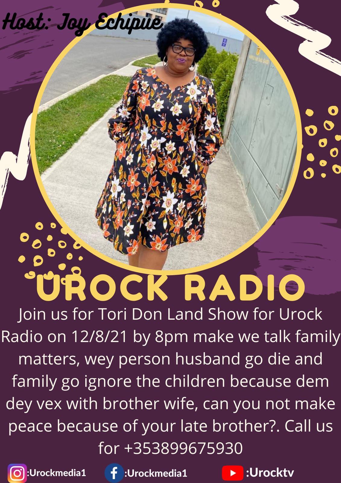 You are currently viewing TORI DON LAND SHOW FOR UROCK RADIO TODAY BY 8PM!!!!!!!!!