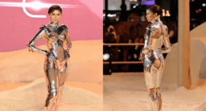 Read more about the article Zendaya dons translucent robotic ensemble at the world premiere of ‘Dune 2’.